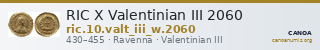 RIC X Valentinian III 2060 — CANOA