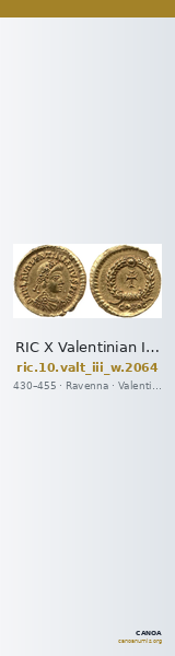 RIC X Valentinian III 2064 — CANOA