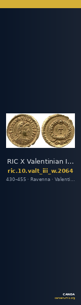 RIC X Valentinian III 2064 — CANOA