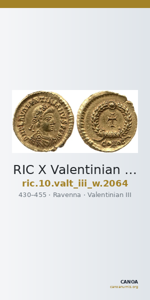 RIC X Valentinian III 2064 — CANOA