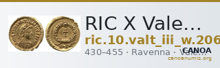 RIC X Valentinian III 2064 — CANOA