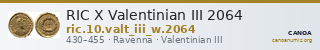 RIC X Valentinian III 2064 — CANOA