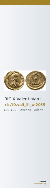 RIC X Valentinian III 2065 — CANOA