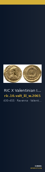 RIC X Valentinian III 2065 — CANOA