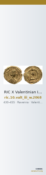 RIC X Valentinian III 2068 — CANOA