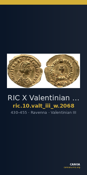 RIC X Valentinian III 2068 — CANOA