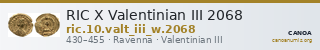 RIC X Valentinian III 2068 — CANOA