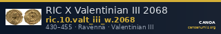 RIC X Valentinian III 2068 — CANOA