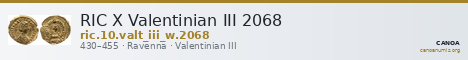 RIC X Valentinian III 2068 — CANOA
