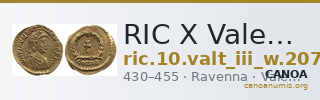 RIC X Valentinian III 2071 — CANOA