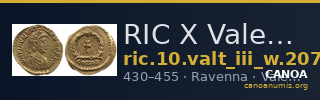 RIC X Valentinian III 2071 — CANOA