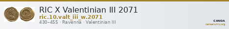 RIC X Valentinian III 2071 — CANOA
