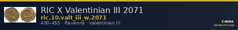 RIC X Valentinian III 2071 — CANOA