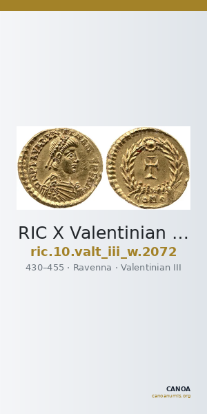 RIC X Valentinian III 2072 — CANOA