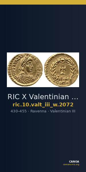 RIC X Valentinian III 2072 — CANOA