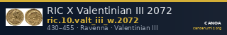RIC X Valentinian III 2072 — CANOA