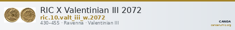 RIC X Valentinian III 2072 — CANOA