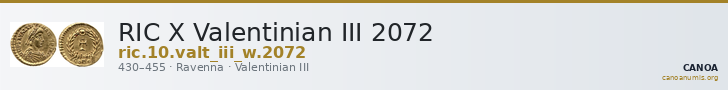 RIC X Valentinian III 2072 — CANOA