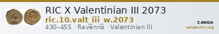 RIC X Valentinian III 2073 — CANOA