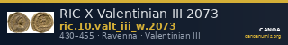 RIC X Valentinian III 2073 — CANOA