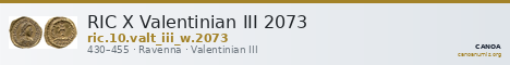 RIC X Valentinian III 2073 — CANOA