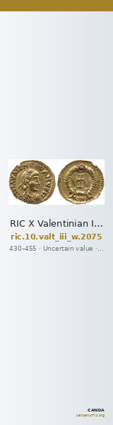 RIC X Valentinian III 2075 — CANOA