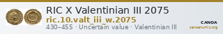 RIC X Valentinian III 2075 — CANOA
