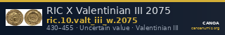 RIC X Valentinian III 2075 — CANOA