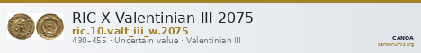 RIC X Valentinian III 2075 — CANOA