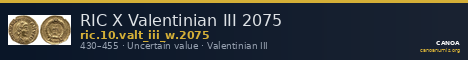 RIC X Valentinian III 2075 — CANOA