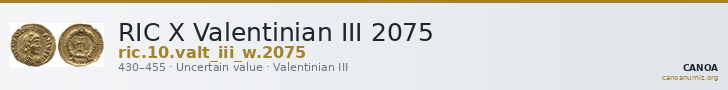 RIC X Valentinian III 2075 — CANOA