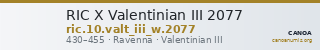 RIC X Valentinian III 2077 — CANOA