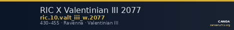 RIC X Valentinian III 2077 — CANOA