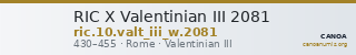RIC X Valentinian III 2081 — CANOA