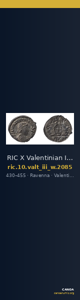 RIC X Valentinian III 2085 — CANOA