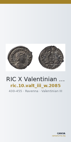RIC X Valentinian III 2085 — CANOA