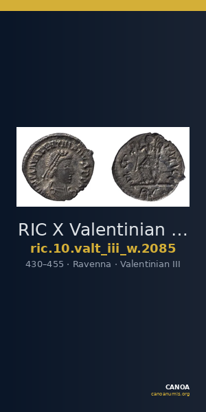 RIC X Valentinian III 2085 — CANOA