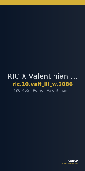 RIC X Valentinian III 2086 — CANOA