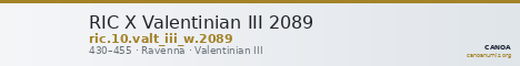 RIC X Valentinian III 2089 — CANOA