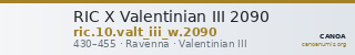 RIC X Valentinian III 2090 — CANOA
