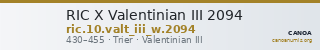 RIC X Valentinian III 2094 — CANOA
