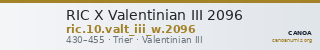 RIC X Valentinian III 2096 — CANOA