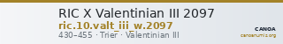 RIC X Valentinian III 2097 — CANOA