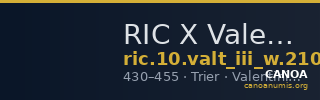 RIC X Valentinian III 2102 — CANOA