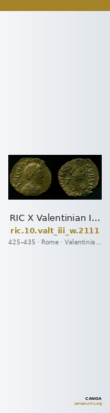 RIC X Valentinian III 2111 — CANOA