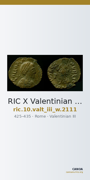 RIC X Valentinian III 2111 — CANOA