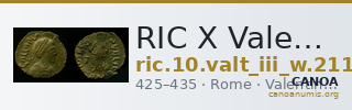 RIC X Valentinian III 2111 — CANOA