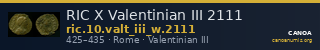RIC X Valentinian III 2111 — CANOA