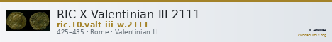 RIC X Valentinian III 2111 — CANOA
