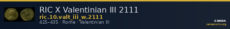 RIC X Valentinian III 2111 — CANOA